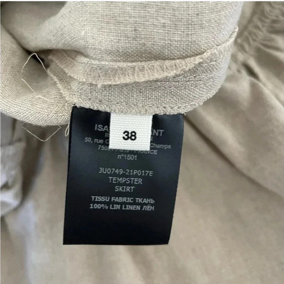Isabel Marant beige tempster ruffle wrap linen skirt - Picture 8 of 9